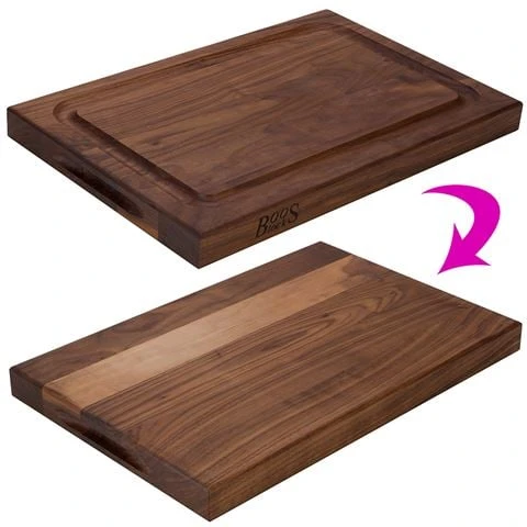 Boos - Walnut Reversible Chopping Board W/ Groove 46x30.5cm 3 Boos - Walnut Reversible Chopping Board W/ Groove 46x30.5cm