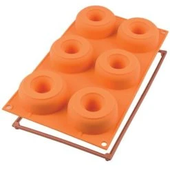Silikomart - Donuts Silicone Mould 6 Cup Orange