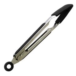 RSVP - Endurance Square Tip Silicone Tongs Black