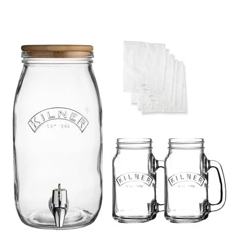 Kilner - Kombucha Glass Drinks Making Set 3L 5pce 3 Kilner - Kombucha Glass Drinks Making Set 3L 5pce