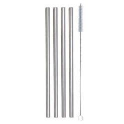 Cuisena - Reusable S/S Smoothie/Milkshake Straws Set 5pce