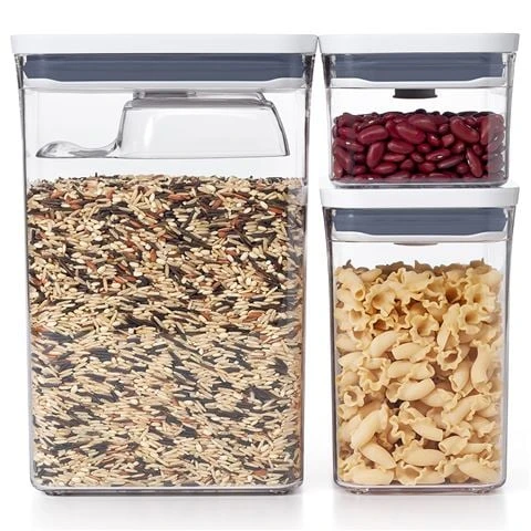 OXO - Good Grips Pop 2.0 Rectangle Set With Scoop 3pce 3 OXO - Good Grips Pop 2.0 Rectangle Set With Scoop 3pce