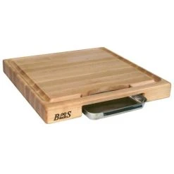 Boos - Maple Chopping Board With Pan 46x46cm